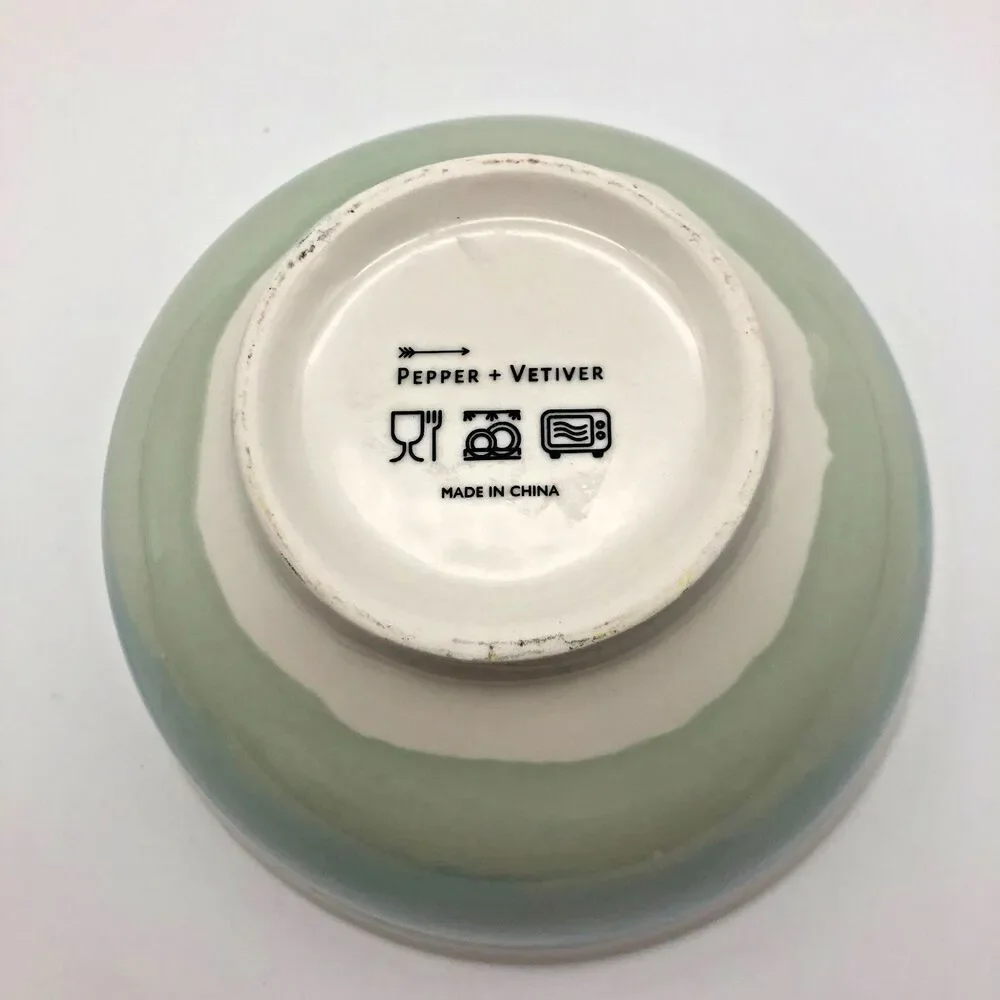 Anthropologie Pepper & Vetiver Oceana Nesting Bowls Watercolor Pattern Set of 2